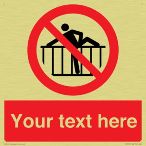 Custom prohibition do not cross barrier